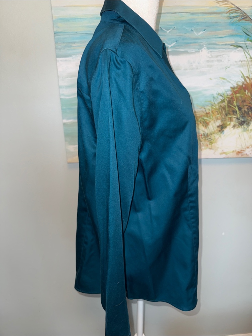 Chico's Teal Green Button-Down Shirt - Picture 3 of 6